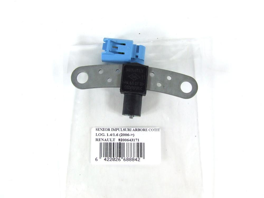 KRANK DEVIR SENSORU ( MANYETIK KAPTOR ) CLIO 1-2-3-MEGANE I-MODUS-LOGAN 1.2 16V-1.4-1.6 MAVI SOKET - MAIS - OEM 8200643171