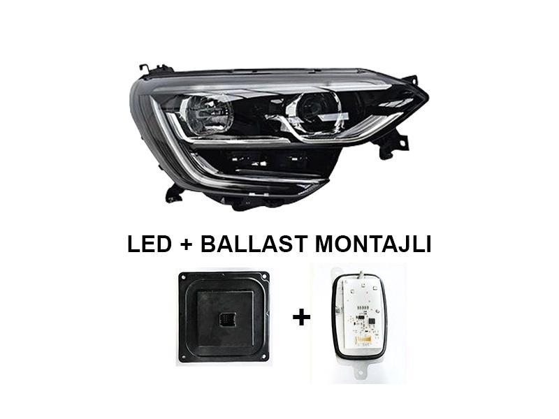 FAR SAG MEGANE IV TOUCH 16-20 SIYAH CERCEVELI MOTORLU (LED+BALLAST MONTAJLI) - AYFAR - OEM 260102686R