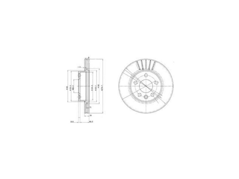 FREN DISKI ON (HAVALI) TRANSPORTER T4 CARAVELLE - DELPHI - OEM 701615301