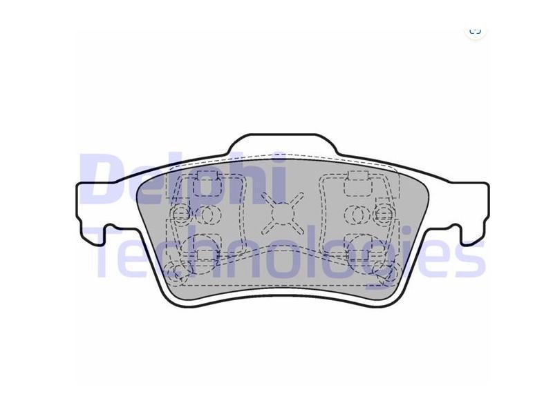 FREN BALATASI ARKA LAGUNA III 07=> FOCUS II CMAX VECTRA C CONNECT 02=> C5 08=> ( ARKADAN SEGMANLI ) - DELPHI - OEM 7701206609