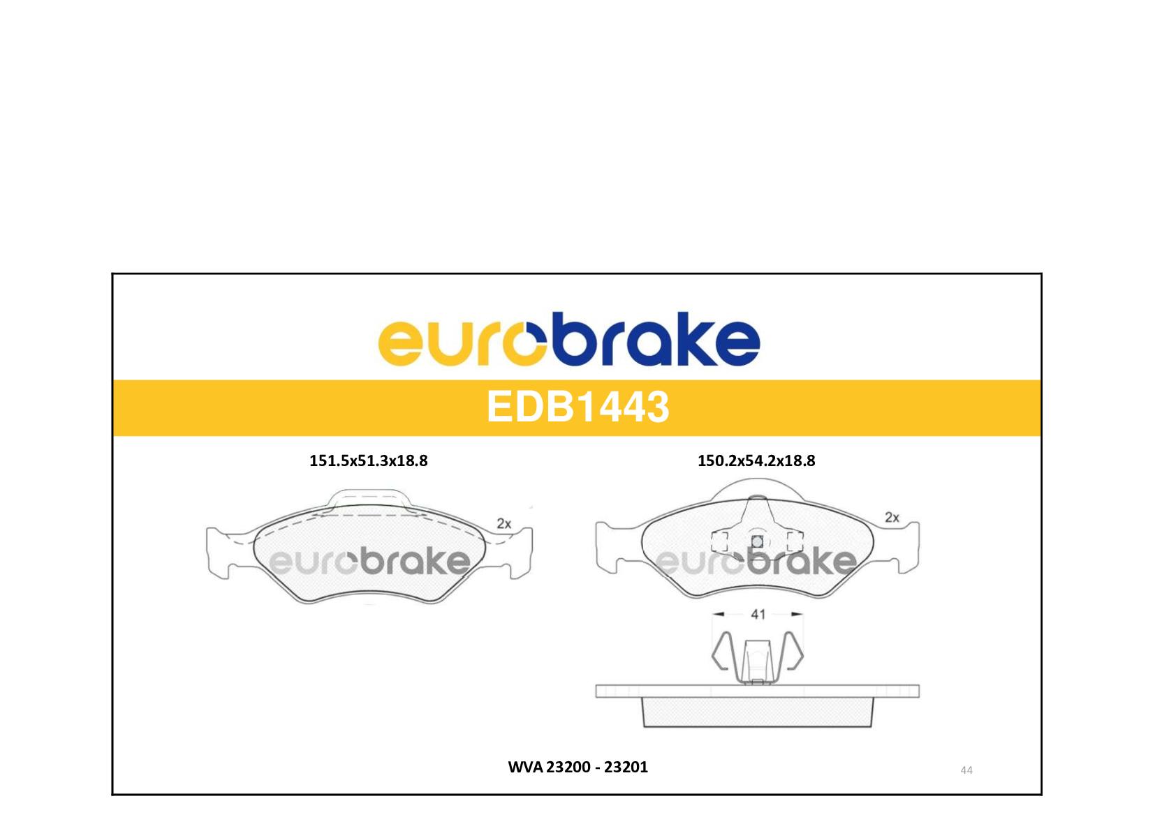 FREN BALATASI ON FORD COURIER FIESTA KA 09/99> - EUROBRAKE - OEM 1111857