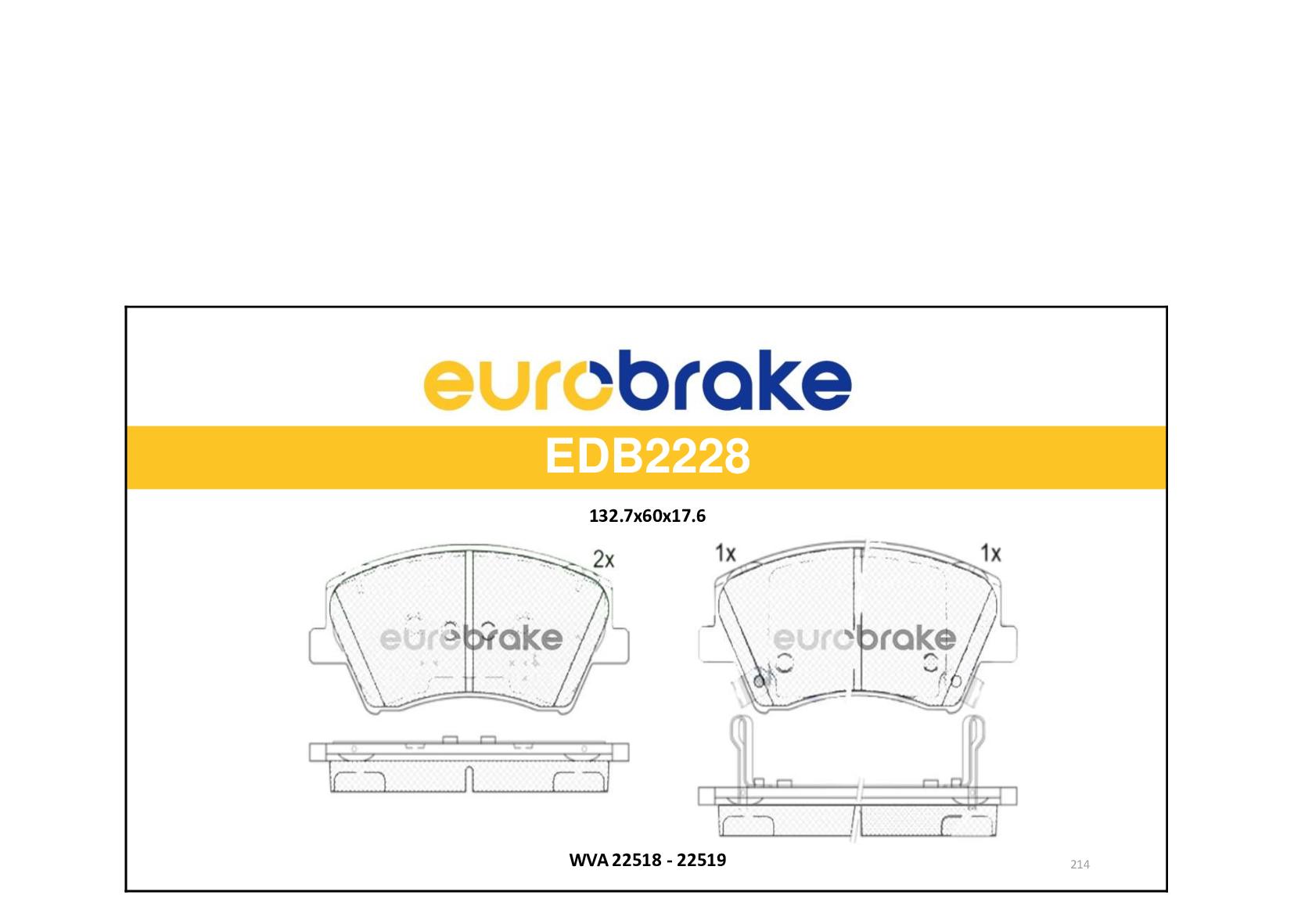 FREN BALATASI ON ELENTRA IONIQ 1.6 2.0 2015 > - EUROBRAKE - OEM 58101G2A10