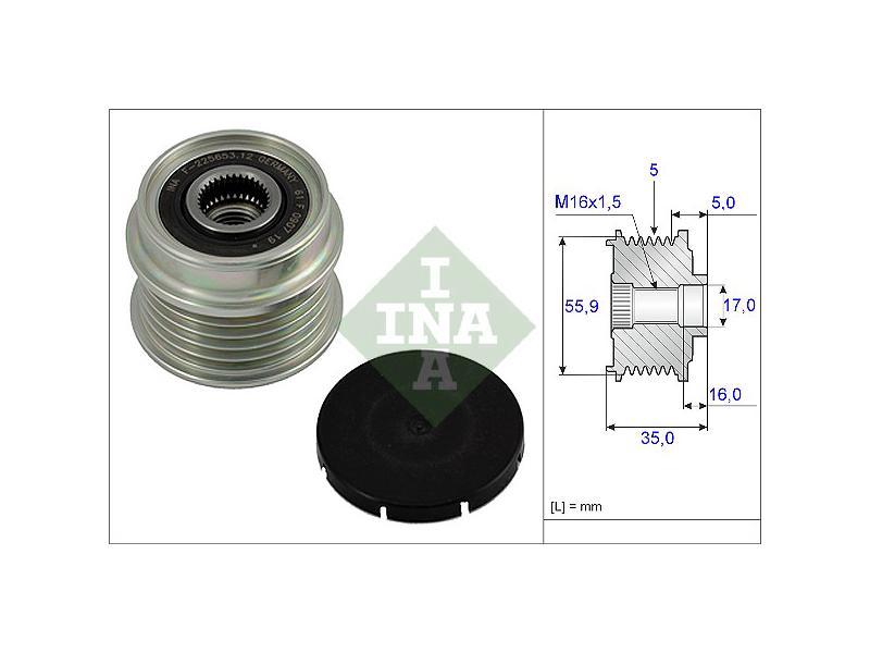 ALTERNATOR KASNAGI (RULMANLI) PASSAT A4 1.9 TDI (AFN-AVG-1Z) - INA - OEM 028903119T
