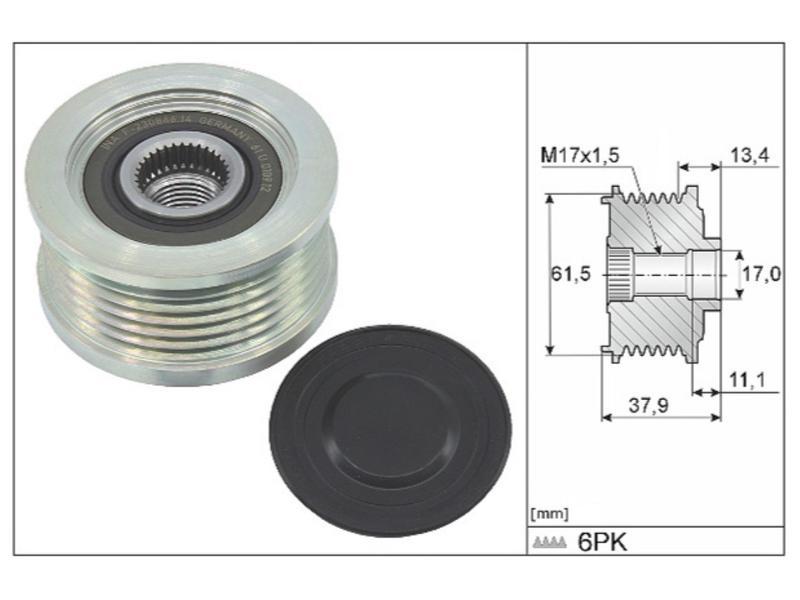 ALTERNATOR KASNAGI (RULMANLI) DOBLO (01 ) BRAVO (96 01) MAREA (96 ) 1.9TD 1.9JTD - INA - OEM 9951162