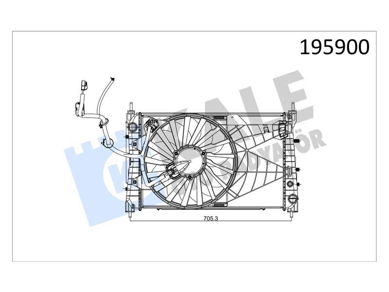 MODUL LINEA 1.4 MPI (07 12) (AC) (MT) (RAD+KON+INT+FAN+DAV) AL/PL/BRZ - KALE - OEM 51781968