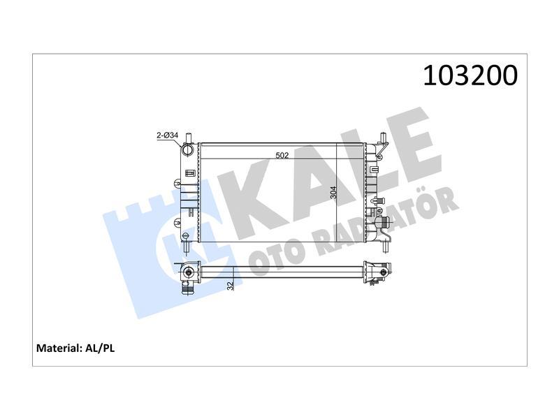 RADYATOR ESCORT CL 1.4 1.6 (90+) 2 SIRA AL+PL - KALE - OEM 93AT8005AA