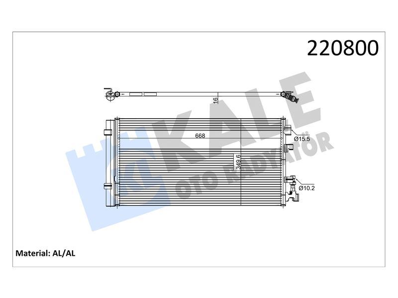 KLIMA RADYATORU FLUENCE MEGANE III 1.5 DCI - KALE - OEM 921100001R