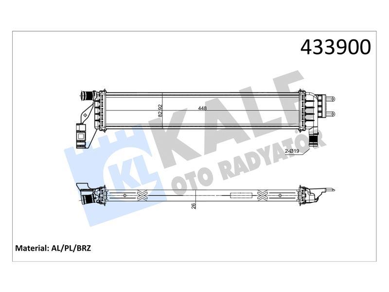 RADYATOR DACIA DUSTER LOGAN SANDERO ARA SOGUTUCU - KALE - OEM 214108831R