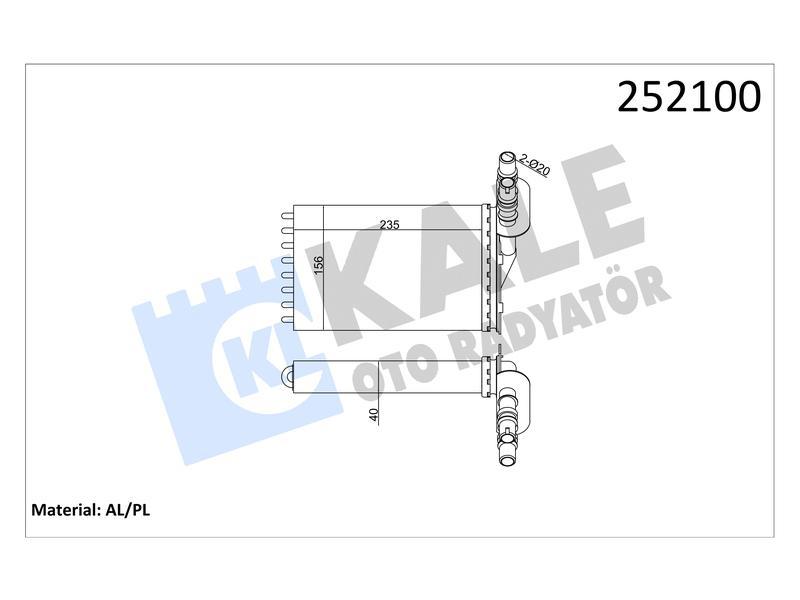 KALORIFER RADYATORU CLIO II KANGOO 1.5 - KALE - OEM 7701044790