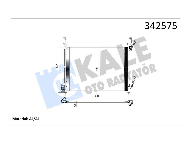 KONDENSER KOLEOS 2.0DCI (08+) AL AL - KALE - OEM 921006951R