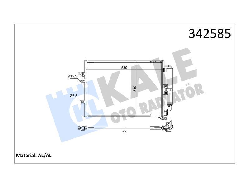 KONDENSER CLIO III-MODUS 1.2 1.4 1.6 2.0 (05+) AL AL - KALE - OEM 82