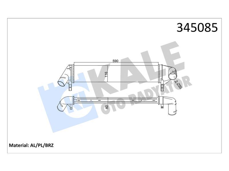 TURBO RADYATORU 1.5 DCI LOGAN SANDERO 2004>2007 - KALE - OEM 8200409045