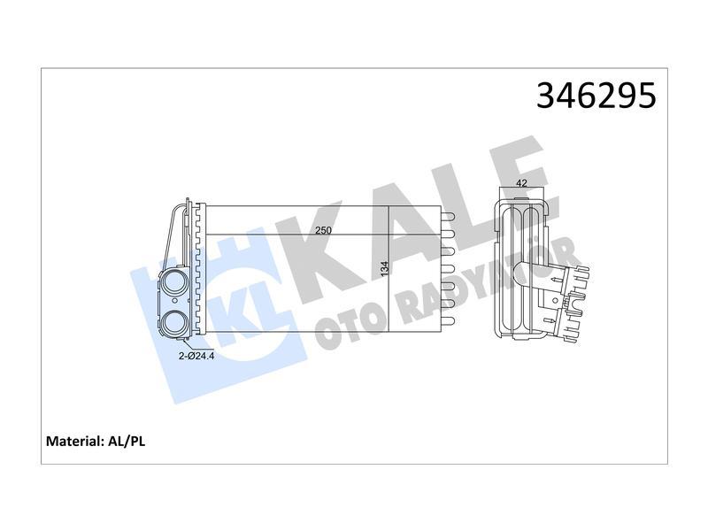 KALORIFER 307 (ET3J4) 1.4 16V) (TU5JP4) 1.6 16V (EW10J4) 2.0 16V (-2006) (MANUEL KLIMA) AL MKNK - KALE - OEM 6448K3