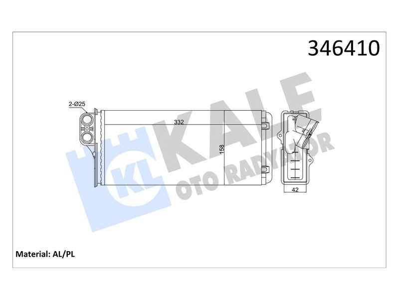 KALORIFER MASTER II 2.5D-2.8DTI (98-01) MOVANO 1.9DTI-2.2DTI (00+) AL MKNK - KALE - OEM 7701205584