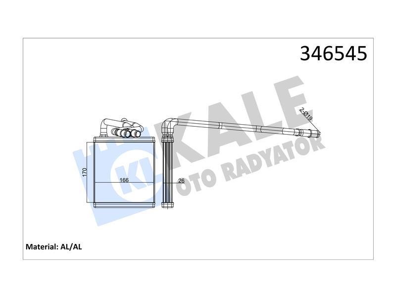 KALORIFER FIESTA VI (08+) AL BRZ - KALE - OEM 8V5118B539AA