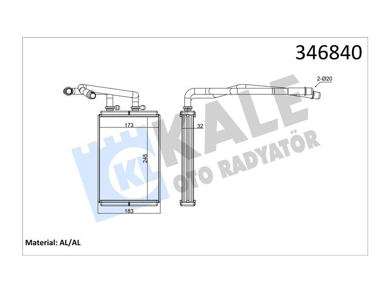 KALORIFER EXPERT III-JUMPY III-SCUDO III-C8-807 2.0HDI 16V 1.6HDI 16V PROACE AL BRZ - KALE - OEM 6448K8