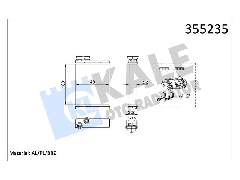 KALORIFER 308 II 308 SW IIKALORIFER BRAZING - KALE - OEM 1610530280