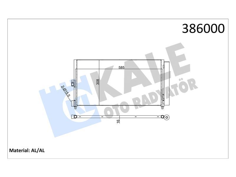 KLIMA RADYATORU DOBLO 01>IDEA 04>PUNTO 03> LANCIA YPSILON 06>11 1.2 1.3JTD 1.4 1.9JTD - KALE - OEM 51804991