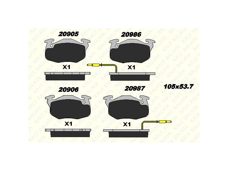 FREN BALATASI ON R9 19 YM EXPRESS WVA 20905 - KALE BALATA - OEM 7711130034