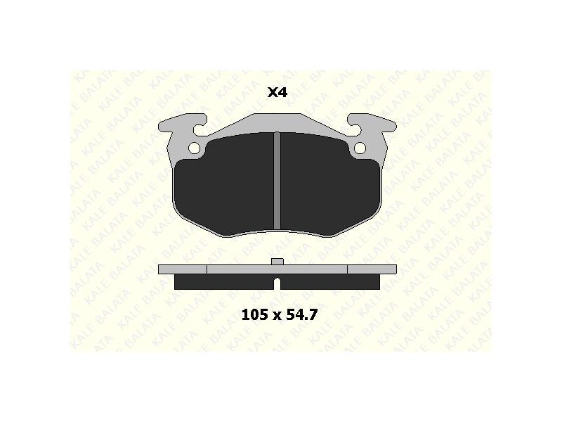 FREN BALATASI ARKA P106 P206 P306 - KALE BALATA - OEM 4251.46