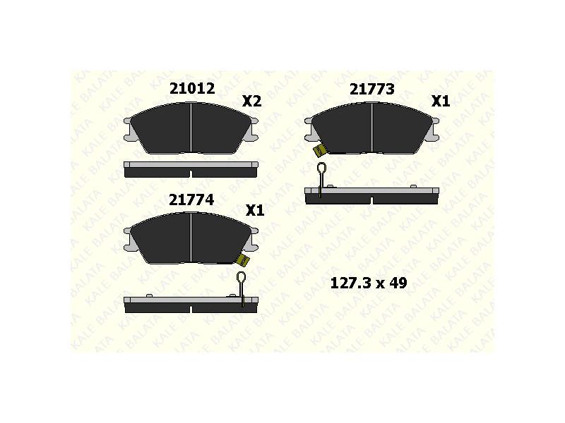 FREN BALATASI ON ACCENT 95-05 EXCEL 90-94 ACCORD II 1.6 1.8 83-85 - KALE BALATA - OEM 581011CA10