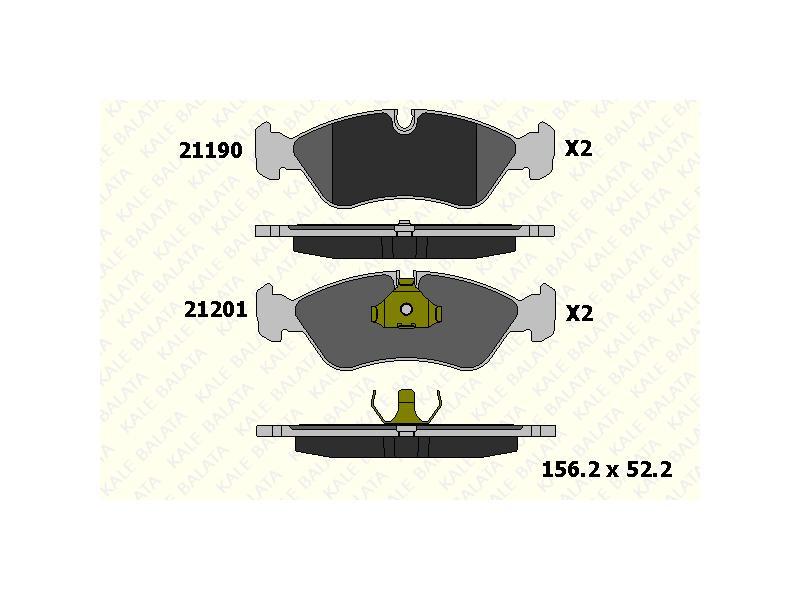 FREN BALATASI ON ASTRA F 92-98 VECTRA A 89-95 VECTRA B 96-02 - KALE BALATA - OEM 1605454