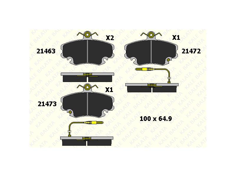 FREN BALATASI ON R9 CLIO FISLI - KALE BALATA - OEM 7701210142