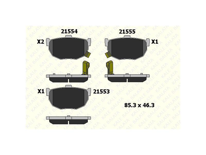FREN BALATASI ARKA ELENTRA 96-06 CERATO 04=> - KALE BALATA - OEM 5830228A00