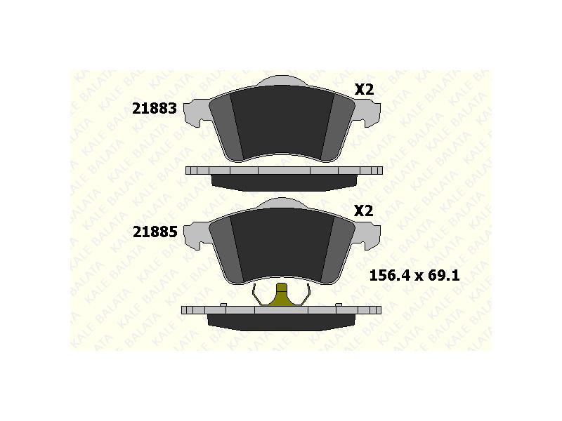 FREN BALATASI ON TRANSPORTER T4 2.5 TDI 90=> - KALE BALATA - OEM 7D0698151