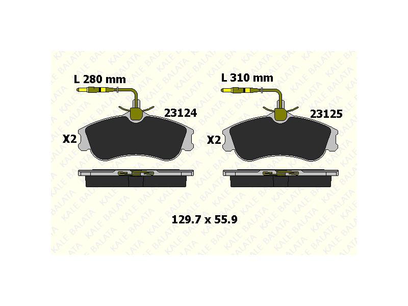 FREN BALATASI ON BERLINGO 1996- XSARA 1997 - 2005 FISLI - KALE BALATA - OEM 1611335080
