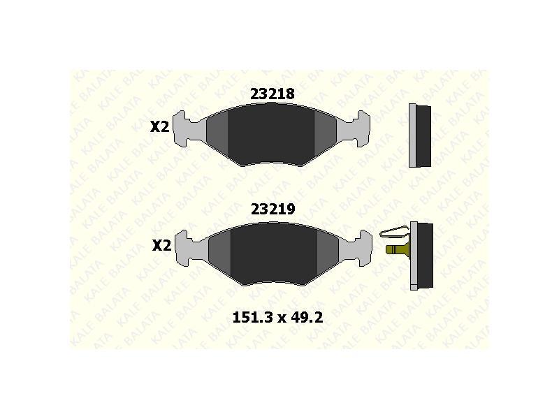 FREN BALATASI ON 1.4 PALIO SIENA - KALE BALATA - OEM 9947996