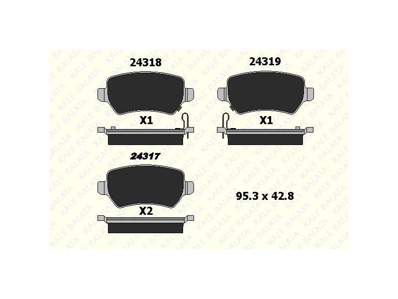 FREN BALATASI ARKA ASTRA G ASTRA H MERIVA ZAFIRA B CORSA C KIA CEED 12=> - KALE BALATA - OEM 583021PA30