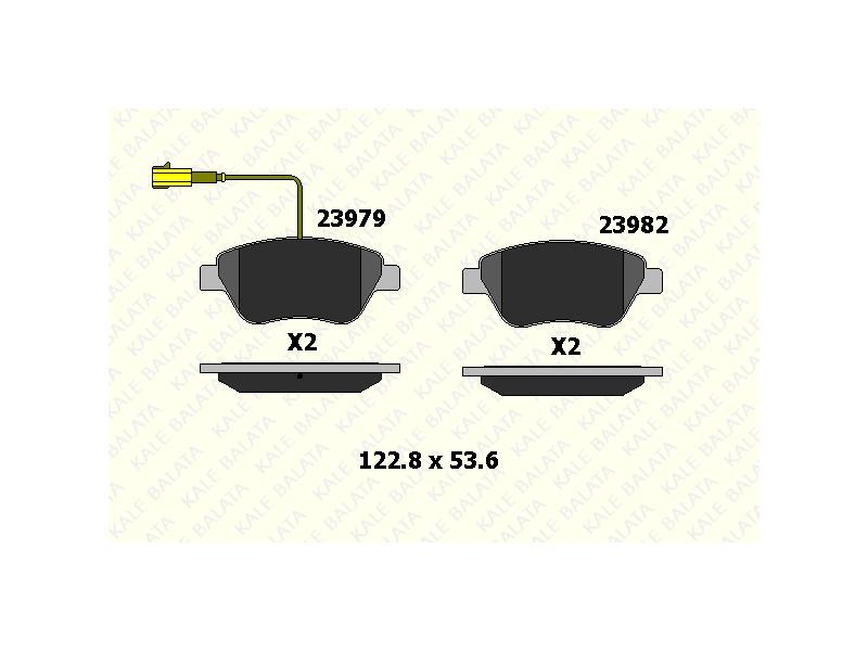 FREN BALATASI ON LINEA FIORINO NEMO 1.3 JTD 1.4 1.6 CIFT FISLI - KALE BALATA - OEM 77365543