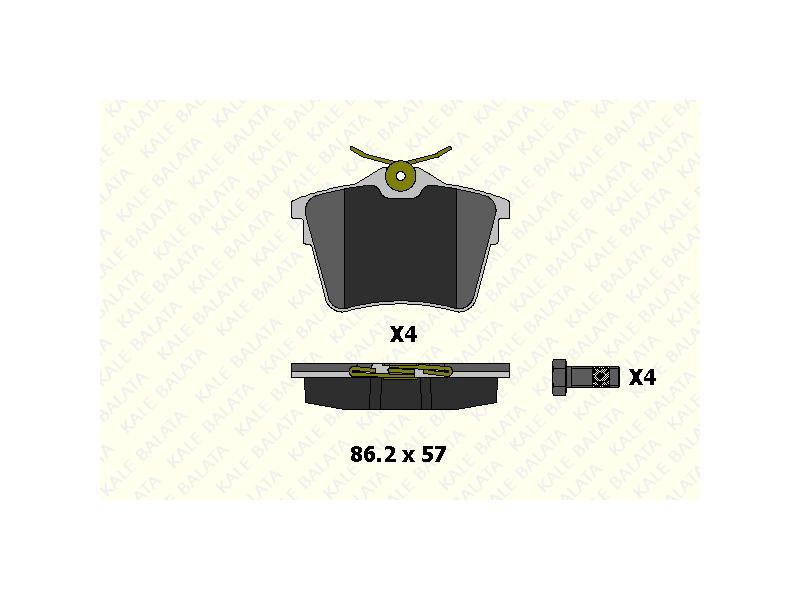 FREN BALATASI ARKA P407 04=> C5 09=> 1.6 HDI 110 FAP 1.8 2.0 2.0HDI 135 FAP 2.2 3.0 - KALE BALATA - OEM 425404