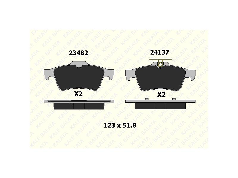 FREN BALATASI ARKA LAGUNA III 07=> FOCUS II CMAX VECTRA C CONNECT 02=> C5 08=> (USTTEN SEGMANLI ) - KALE BALATA - OEM 93183140