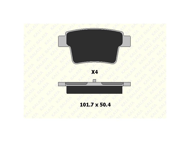FREN BALATASI ARKA MONDEO III 04-07 JAGUAR X TYPE ESTATE 05-09 - KALE BALATA - OEM 1356392