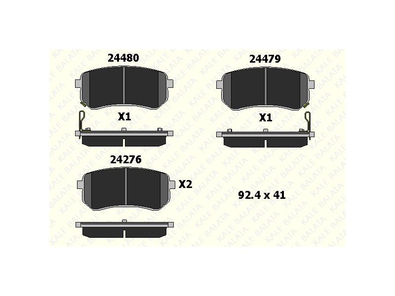 FREN BALATASI ARKA I10 PICANTO 1.0 1.1 05-11 - KALE BALATA - OEM 583020XA00