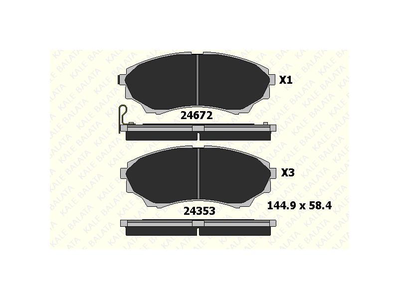 FREN BALATASI ON MAZDA 4X4 B 2500 RANGER 02-06 2.5 3.0 TD 06-12 - KALE BALATA - OEM 1360290