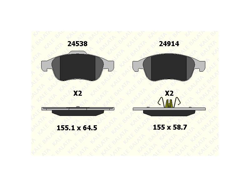 FREN BALATASI ON MEGANE III 09> SCENIC III 09>FLUENCE 10>DUSTER 10> LODGY 12> CAPTUR I 13>1.5 DCI 1. - KALE BALATA - OEM 410600379R
