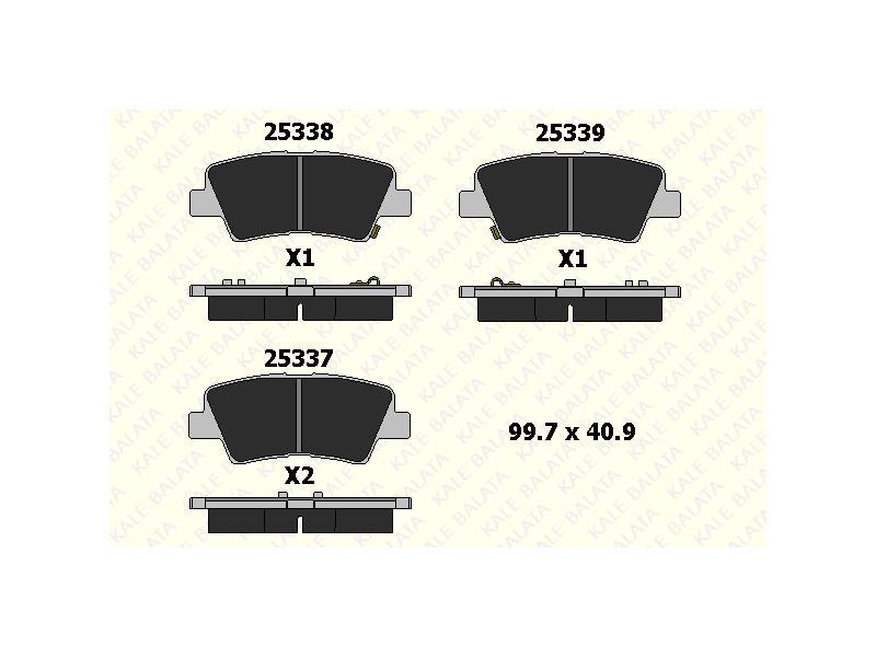 FREN BALATASI ARKA ACCENT BLUE ELANTRA I30 I40 OPTIMA RIO CEED SOULD 11=> I20 SPORTAGE - KALE BALATA - OEM 583023ZA76