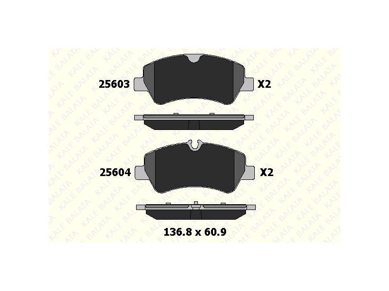 FREN BALATASI ARKA TRANSIT V362 CUSTOM 2012> - KALE BALATA - OEM 1763916