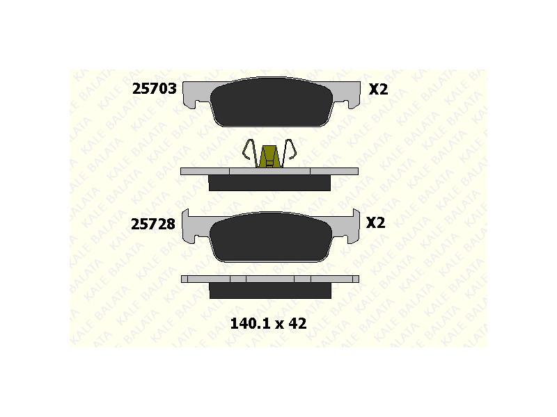 FREN BALATASI ON CLIO IV DOKKER LODGY DUSTER INCE TIP - KALE BALATA - OEM 410605612R