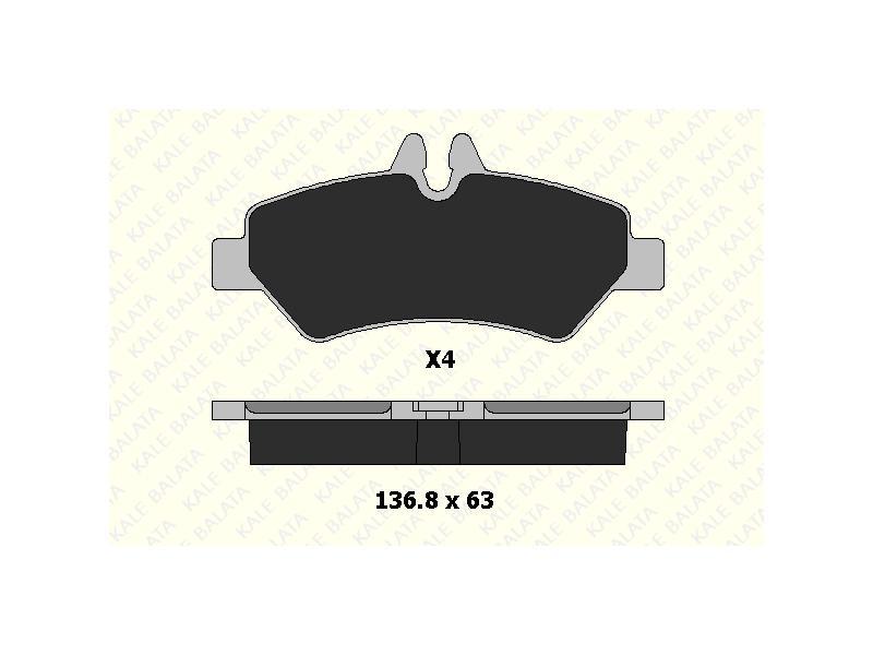 FREN BALATASI ARKA SPRINTER 906 CRAFTER 06=> (FISLI & AKSESUARLI) - KALE BALATA - OEM 04862602AA