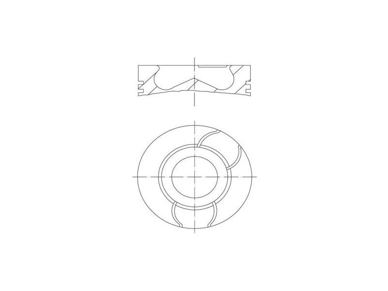 PISTON SEGMAN STD MEGANE II 1.5 K9K 105 BG 76 MM - MAHLE - OEM 8771832