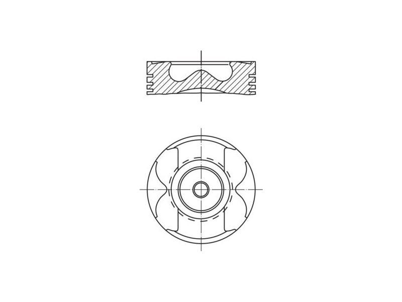 PISTON SEGMAN (89.00MM STD ) MASTER 2.5 DCI 120 MOVANO 2.5 CDTI - MAHLE - OEM 7701477121
