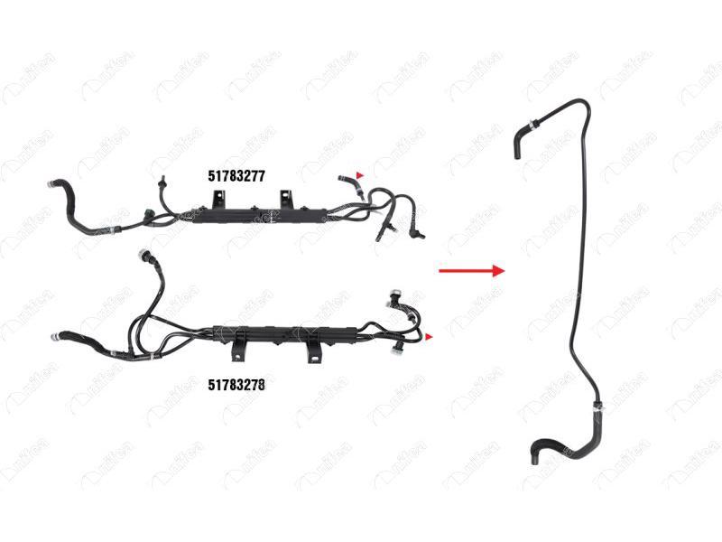 YAKIT BORUSU BRAKET HARIC DOBLO 1.3 MULTIJET — NIFEA 14612 - NIFEA - OEM 51783277