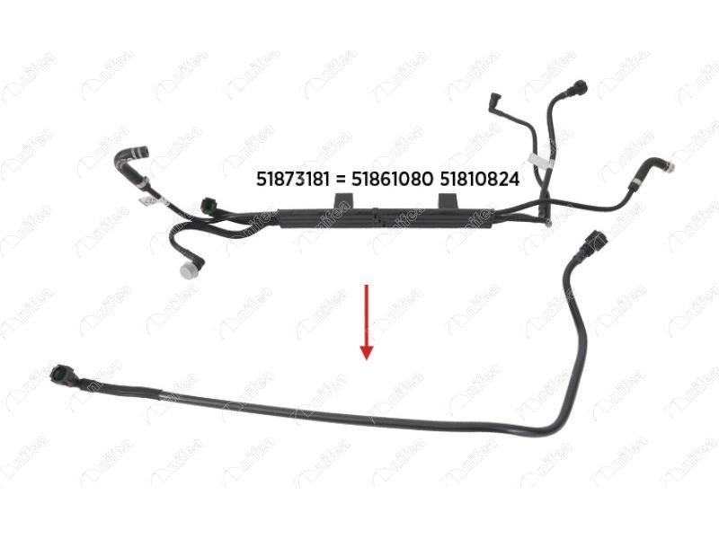 YAKIT HORTUMU ( MAZOT ) DOBLO 1.3 MJTD — NIFEA 14617 - NIFEA - OEM 51873181