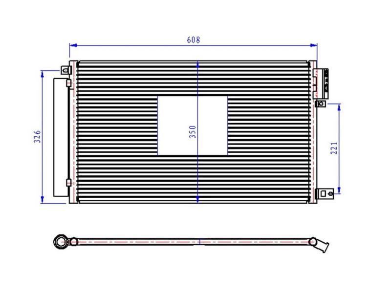 KLIMA RADYATORU (KONDANSER) DOBLO 1.4I 09> COMBO 1.4I 12> MITO 1.4I 08> (565x346x16) - ORIS - OEM 50512105