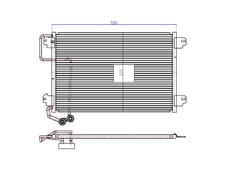 KLIMA RADYATORU (KONDANSER) SCENIC I (99 03) 1.4 16V 2.0 16V 1.9DCI (F9Q.7.34) (580x384x16) - ORIS - OEM 7700434383