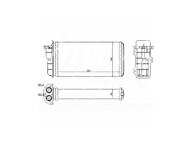 KALORIFER RADYATORU BRAVO BRAVA MAREA 95-02 (250x140x32) - ORIS - OEM 46722546